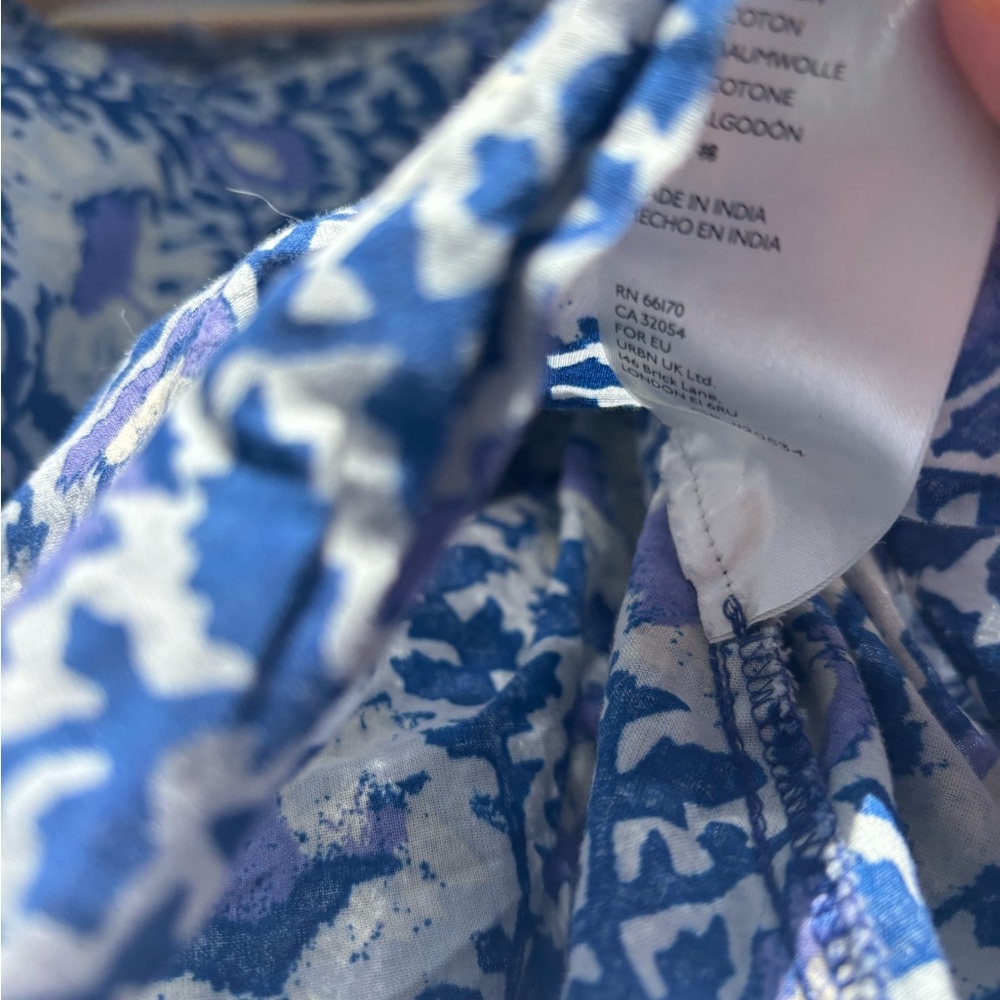 Free People Blue and Purple Floral Crop Top - Picture 5 of 6